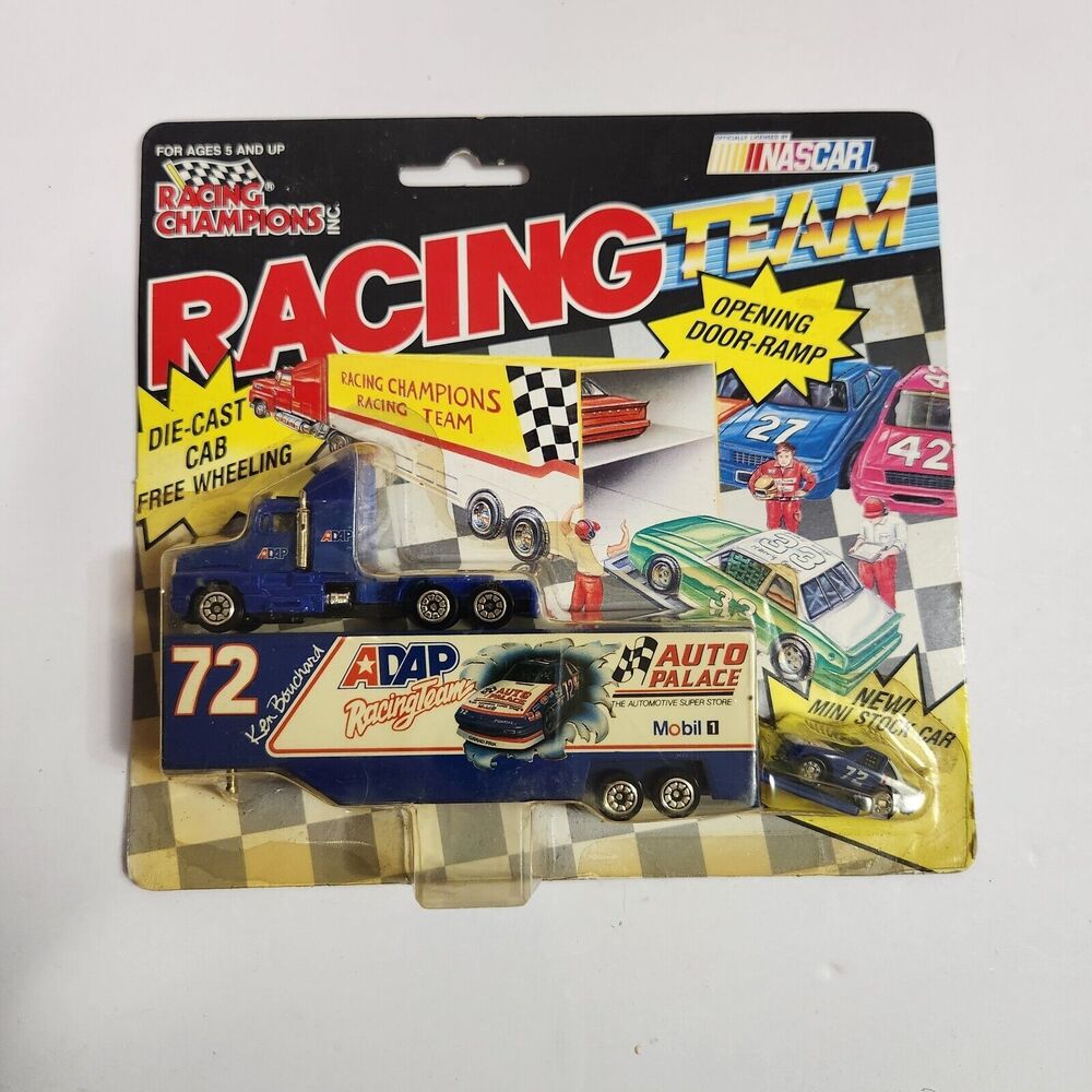 1991 Racing Team Transporter #72 Ken Bouchard With Mini Stock Car